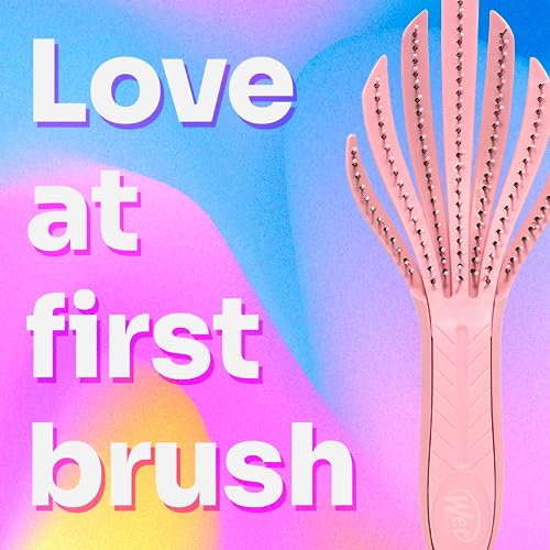 Wet Brush Go Green Curl Detangler Hair Brush- Pale Pink -Ultra-Soft IntelliFlex Detangling Bristles Glide Through Tangles with Ease - Great For Curly Hair-No Split Ends & Pain-Free for Wet or Dry Hair