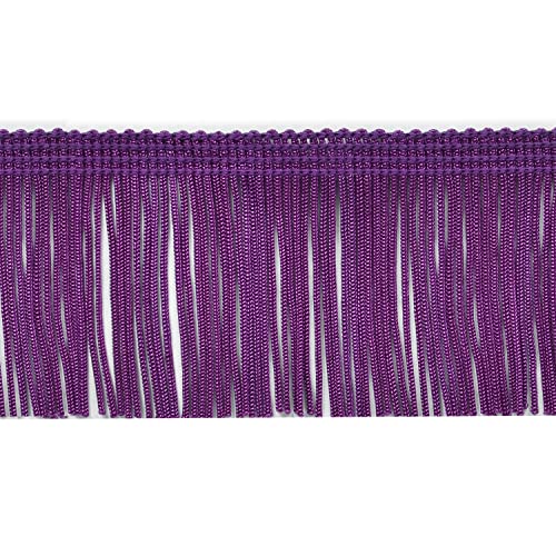 Trims By The Yard 12" Chainette Fringe Trim, Polyester-Made Decorative Fringe Trim, for Costumes, Home Decor, and Party Decorations, Durable Fringes, 5-Yard Cut, Yellow
