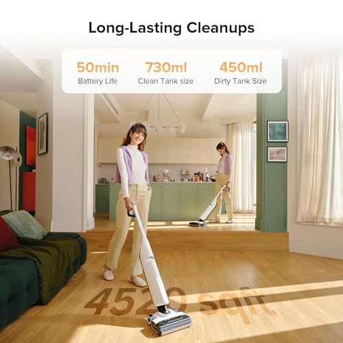 roborock Flexi Wet Dry Vacuum Cleaner, 180° FlatReach Design, 17000Pa Cordless Vacuum Mop with Hot Water Self-Cleaning & Self-Drying, Edge-to-Edge Cleaning, Floor Cleaner for Tiles and Hard Floors