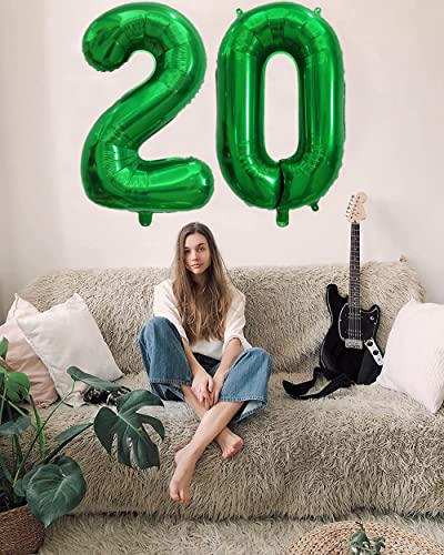 40 Inch Huge Dark Green Numbers 0 Balloons Decorations Birthday Party Supplies Helium Foil Mylar Big Digital 0-9 Summer 2023 Graduation Anniversary Celebrations(Emerald Green 0 balloon)