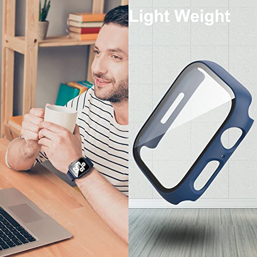 Landhoo 6 Pack Case for Apple Watch SE (2023 New) SE (2nd Gen)/6/SE/5/4 40mm with Tempered Glass Screen Protector, Hard PC Ultra-Thin Scratch Resistant Protective Cover for iWatch 40mm Accessories