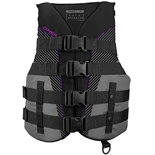 O'Neill Women's SuperLite USCG Life Vest,Black/Smoke/Black/UV,X-Large