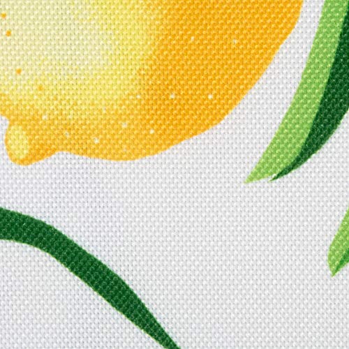 DII Lemon Bliss Outdoor Tabletop, Collection Stain Resistant & Waterproof, Reversible Placemat Set, 13x19