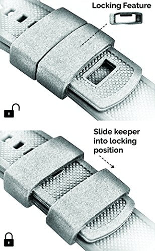 BARTON WATCH BANDS Quick Release Elite Silicone Watch Bands, Chocolate Brown Top/Khaki Bottom, 19mm