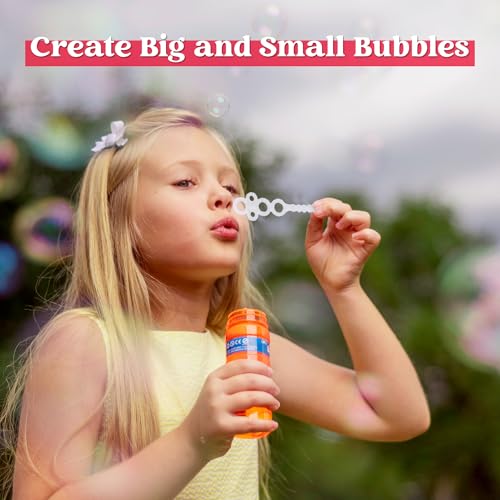 JOYIN Bubble Bottles 6/12/24/36PCS (4oz Solution), Bubbles for Toddlers 1-3, Blow Bubbles Solution Wand Bulk for Party Favors for Kids, Toddler Summer Outdoor Toys Gift for Kids (6)