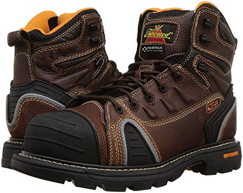 Thorogood GEN-Flex2 6” Composite Safety Toe Work Boots For Men - Breathable Heavy-Duty Toe Cap Boots With Goodyear Storm Welt, Slip-Resistant Outsole and Comfort Insole, Black - 9.5 W US