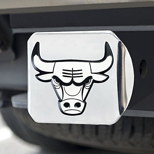 FANMATS - 15117 NBA Chicago Bulls Chrome Hitch Cover, 3.4"x4"