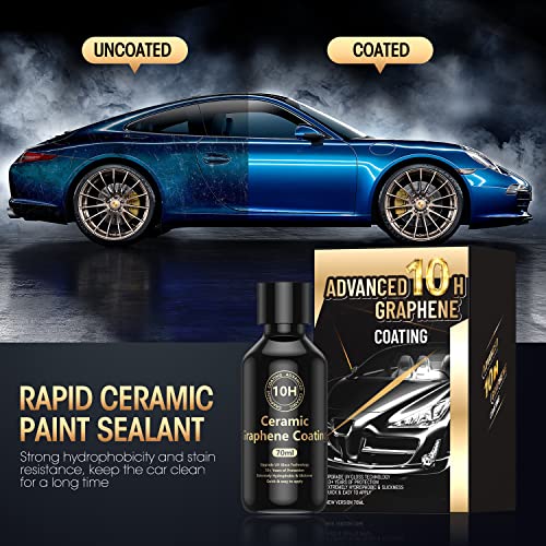 šššÆšš§ššš ššæš®š½šµš²š»š² Ceramic Coating for Cars (70ml) - 10H Graphene Coating for Car Detailing - 10+ Years of Long Lasting Protection - Ultra High Gloss & Shine, Extremely Hydrophobic