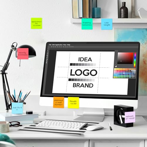 JJPRO Dry Erase Sticky Notes - Reusable Whiteboard Stickers 8 Colors 3"x3"-16 Pack. Suitable for All Smooth Surface.Great for Labels, Lists, Reminders and Decals-Washable,Removable