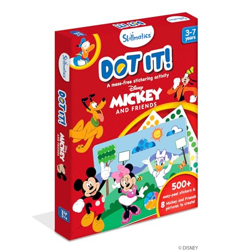 Skillmatics Art Activity - Dot It Disney Mickey and Friends, Mess-Free Sticker Art for Kids, Craft Kits, DIY Activity, Scrapbooking, Gifts for Boys & Girls Ages 3, 4, 5, 6, 7