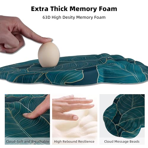 Cloud Ergonomic Mouse Pad Wrist Support, Cloud Wrist Rest Large Ergonomic Mousepad Cute, Ergo Desk Wrist Pad with Massage Design&Memory Foam&Non-Slip PU Base (Black Halloween Skull Skeleton 3)