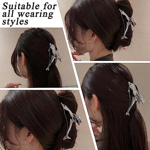 Large Realistic Black Metal Spider Claw Hair Clips - Strong Hold Nonslip Halloween Hair Accessories for Thick and Thin Hair
