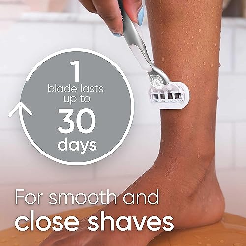 Gillette Venus Extra Smooth Charcoal Women's Razor Handle + 4 Blade Refills
