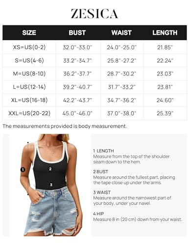 ZESICA Women's 2024 Summer Ribbed Color Block Tank Tops Casual Knit Scoop Neck Sleeveless Shirts Blue S
