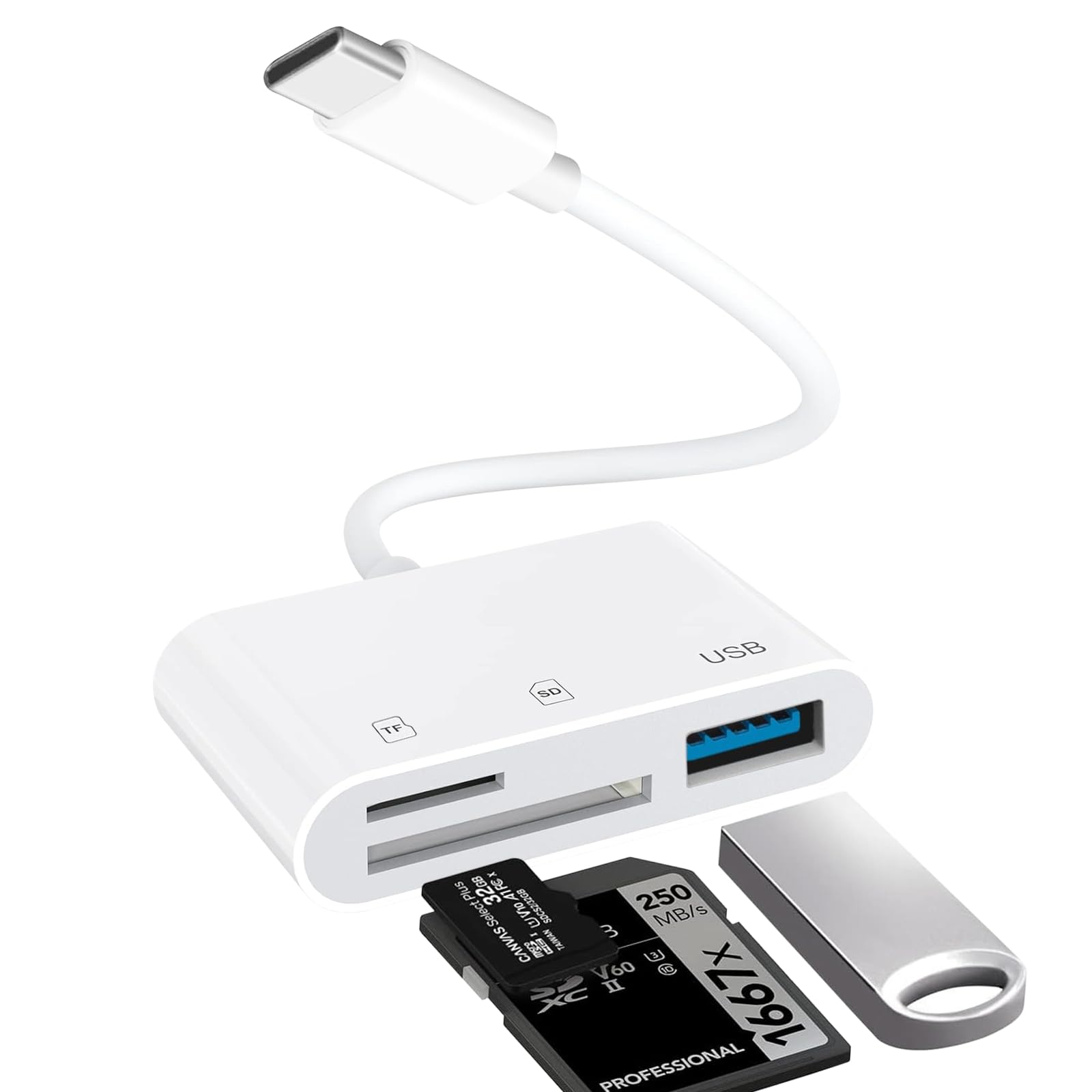 SD Card Reader,Plug & Play for Phone and WindowsHigh-Speed USB C to SD Card Type C Memory Card Adapter for iMac, iPad Pro Air Mini, MacBook Pro Air,MicroSD/SD Micro Sd Card Reader No App Required