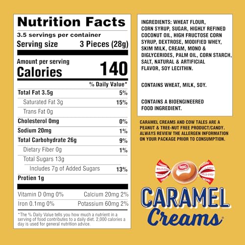 Goetze's Candy Vanilla Caramel Creams - 4 Ounce Bags - 3 Pack - Fresh from the Factory