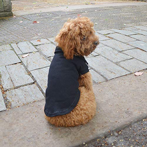 lovelonglong Basic Dog Polo Shirts Premium Cotton, Polo T-Shirts for Large Medium Small Dogs with a Two-Button Collar Blank Color Yellow XXL