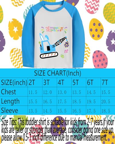 Toddler Boy Girl Easter Day Outfits Bunny Monster Truck Car Tshirt Kids Easter Eggs Hunts Raglan Long Sleeve Cotton Shirt Tops 2T