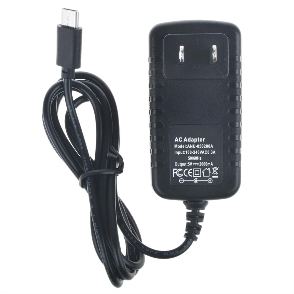 BestCH 5V Type C AC/DC Adapter Replacement Charger for LAMPICK C055 Travel Makeup Mirror with Lights 1000 mAh Rechargeable Battery DC5V Power Supply Cord Cable