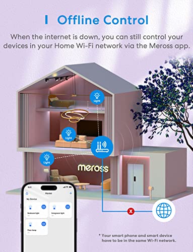 meross Smart Light Bulb, Smart WiFi LED Bulbs Works with Alexa, Dimmable E26 Multicolor 2700K-6500K RGBWW, 810 Lumens 60W Equivalent, No Hub Required, 1 Pack