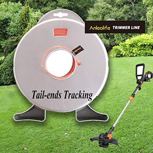 A ANLEOLIFE 1-Pound Commercial Square .095-Inch-by-212-ft String Trimmer Line Donut,with Bonus Line Cutter, Orange