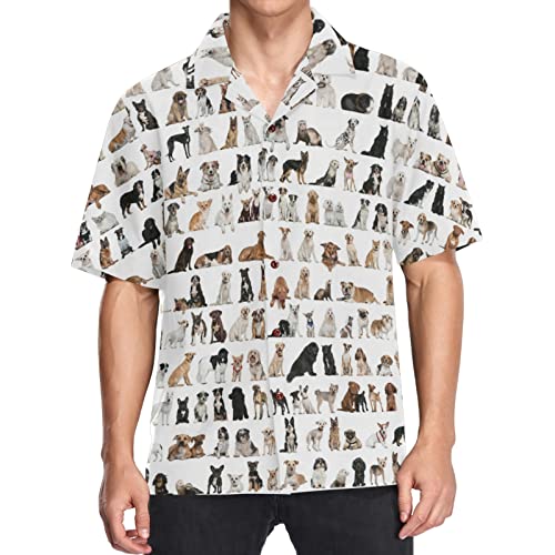 visesunny Hawaiian Shirt for Men Vintage Wildflower Sunflower Black Pattern Short Sleeve Beach Summer Casual Button Down Aloha Shirt Quick Dry