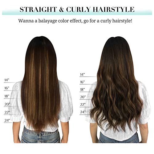 DOORES Hair Extensions Real Human Hair, Balayage Ash Blonde Highlighted Platinum Blonde 24 Inch 120g 7pcs, Hair Extensions Real Human Hair Clip in Remy Hair Extensions Natural Hair Extensions Straight