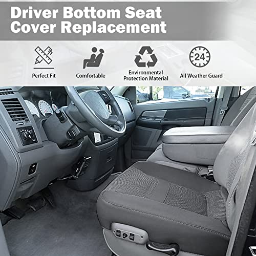 Bottom Seat Cover Replacement Cloth for Dodge Ram 2500 3500 2006 2007 2008 2009 2010 and 2006 2007 2008 2009 Ram 1500 -Breathable and Non-Slip Front Left Driver Side Seat Cushion Cover for Cars