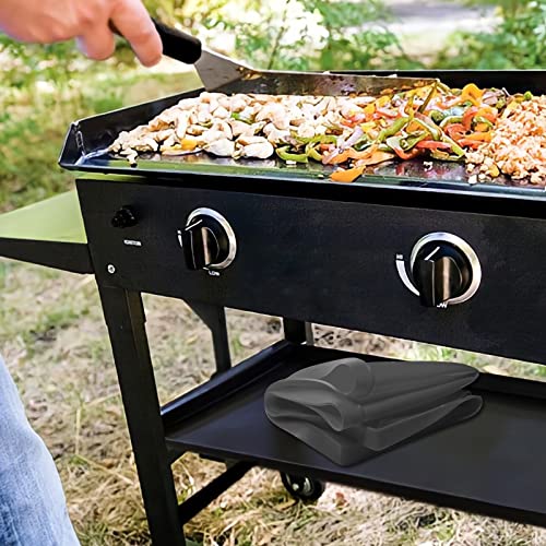 Upgraded Silicone Griddle Mat Cover for Blackstone 22 Inch, Polished Bottom Surface, Heavy Duty Food Grade Silicone Protective Grill Cover, All Season Blackstone Griddle Accessories (Gray)
