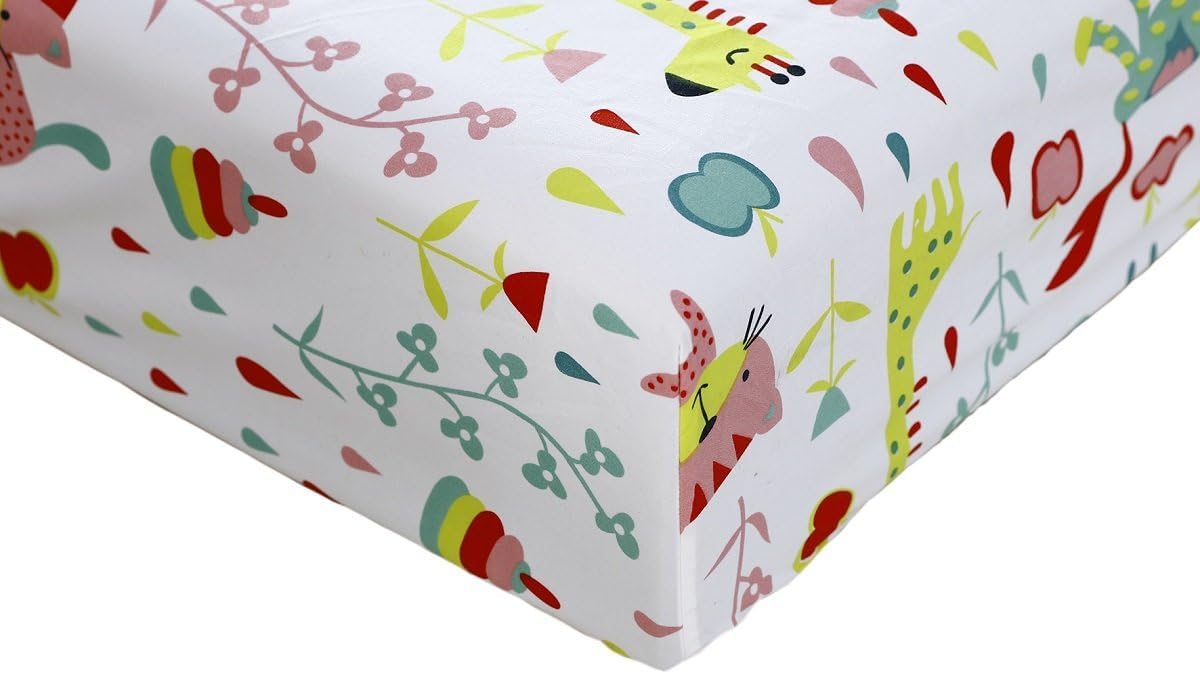 Mellanni Toddler Fitted Sheet - Iconic Collection Bedding Sheets - Soft & Cooling - Fade & Stain Resistant - 1 PC (Animal Print)