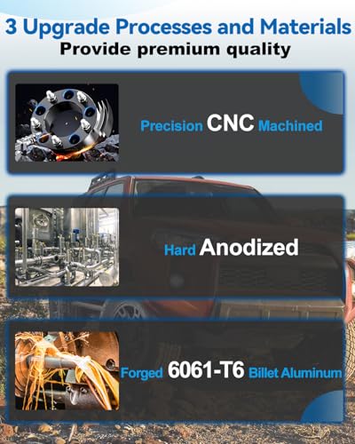 4PCS 5x5 Wheel Spacers 2 inch, 5x127 Black Wheel spacers 87.1mm Hub Bore with 14x1.5 Studs, Replacement for C1500 Suburban Yukon Tahoe