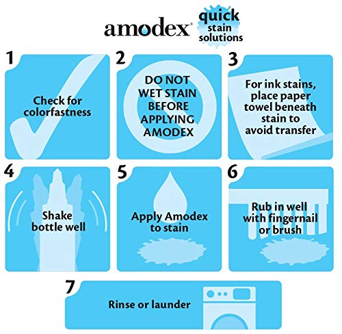 Amodex Ink & Stain Remover Traveler 0.5oz Bottle with Built-in Brush