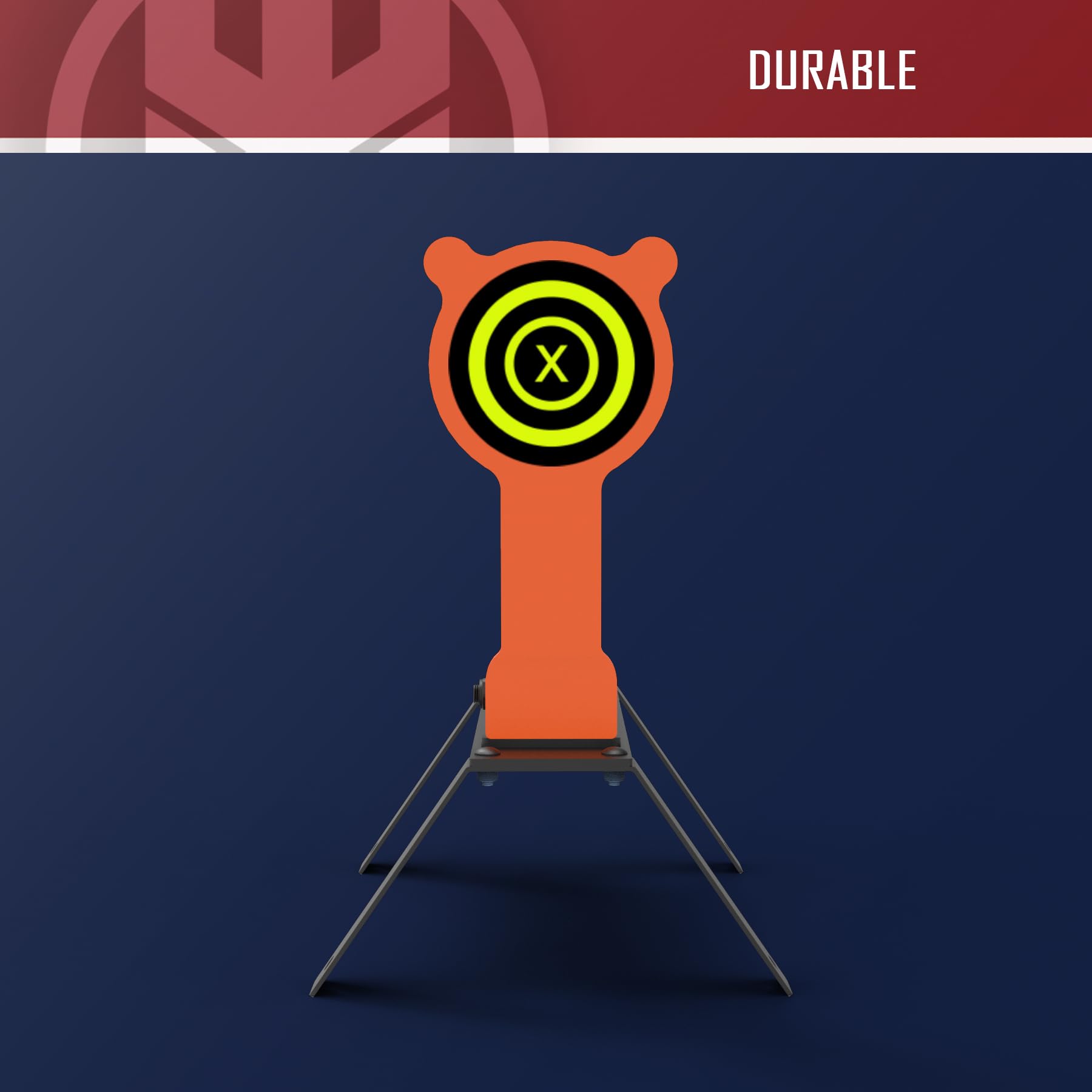 KNINE OUTDOORS 3/8'' AR500 Auto Reset Target, Steel Target for Shooting Range, Suitable for Pistol, Rifle, Handgun, Shotgun, Rimfire (Gong and Silhouette)