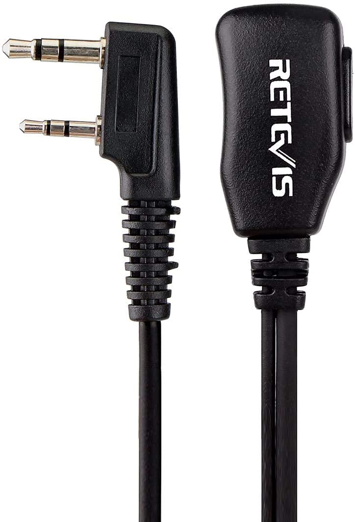 Case of 10, Retevis Walkie Talkies Earpiece with Mic 2 Pin Acoustic Tube Headset Compatible with Baofeng UV-5R Retevis H-777 RT21 RT22 Arcshell AR-5 Two Way Radio