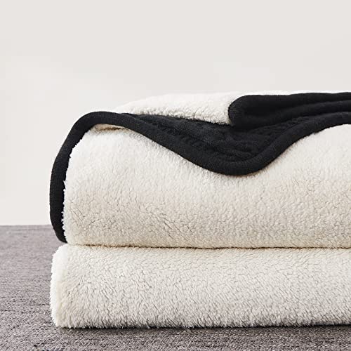 Longhui bedding Sage Green Acrylic Cable Knit Sherpa Throw Blanket - Thick, Soft, Big, Cozy Knitted Fleece Blankets for Couch, Sofa, Bed - Large 60 x 80 Inches Coverlet All Season