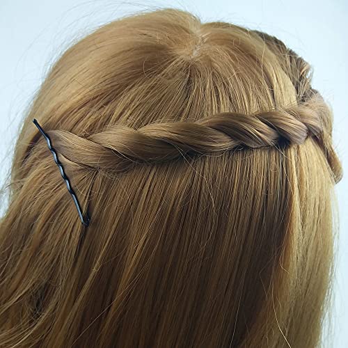 YINGFENG Jumbo Hair Pins for Women: 220pcs 2.76 Inch Large Blonde Bobby Pins, Long Gold Hair Pins with Box, Reusable Non-Slip Pins for Thick Hair