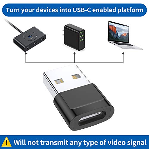 USB C Female to USB Male Adapter (4-Pack),Type C to USB A Charger Adapter for Apple iWatch Watch Series 7 SE,iPhone 11 12 13 14 15 Pro Max,Samsung Galaxy S24 S23 S22 S21 Ultra,Google Pixel,iPad Pro