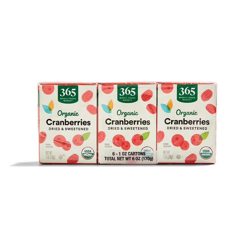 365 By Whole Foods Market, Organic Cranberries Snack Pack, 6 Ounce