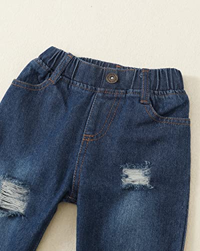 XUANHAO Boys Clothes 3T Toddler Boys Outfits 4T Summer Boy Clothing Plaid Shirts Tops Denim Jeans Pants Outfit 3T 4T Spring Clothes For Little Boys