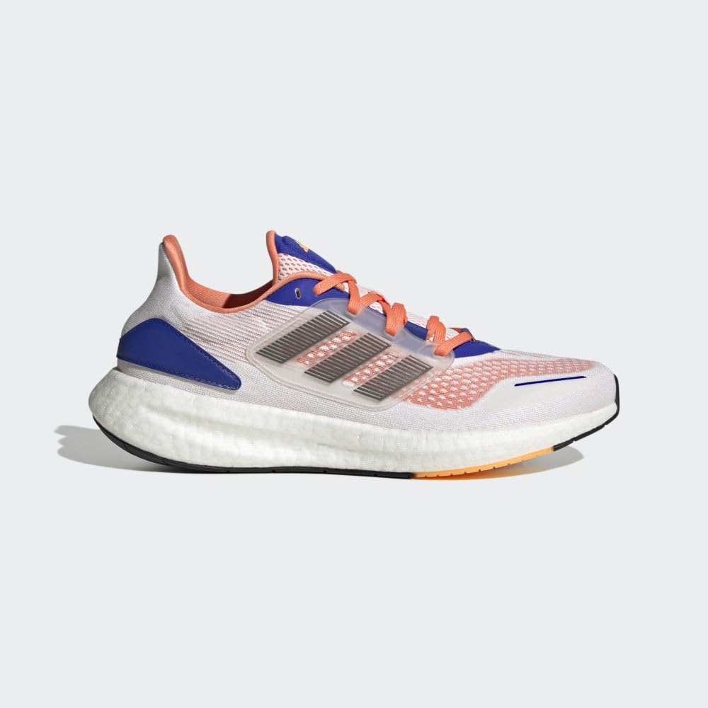 adidas Men's Pureboost 22 Running Shoe, White/Night Metallic (Heat.RDY), 10.5