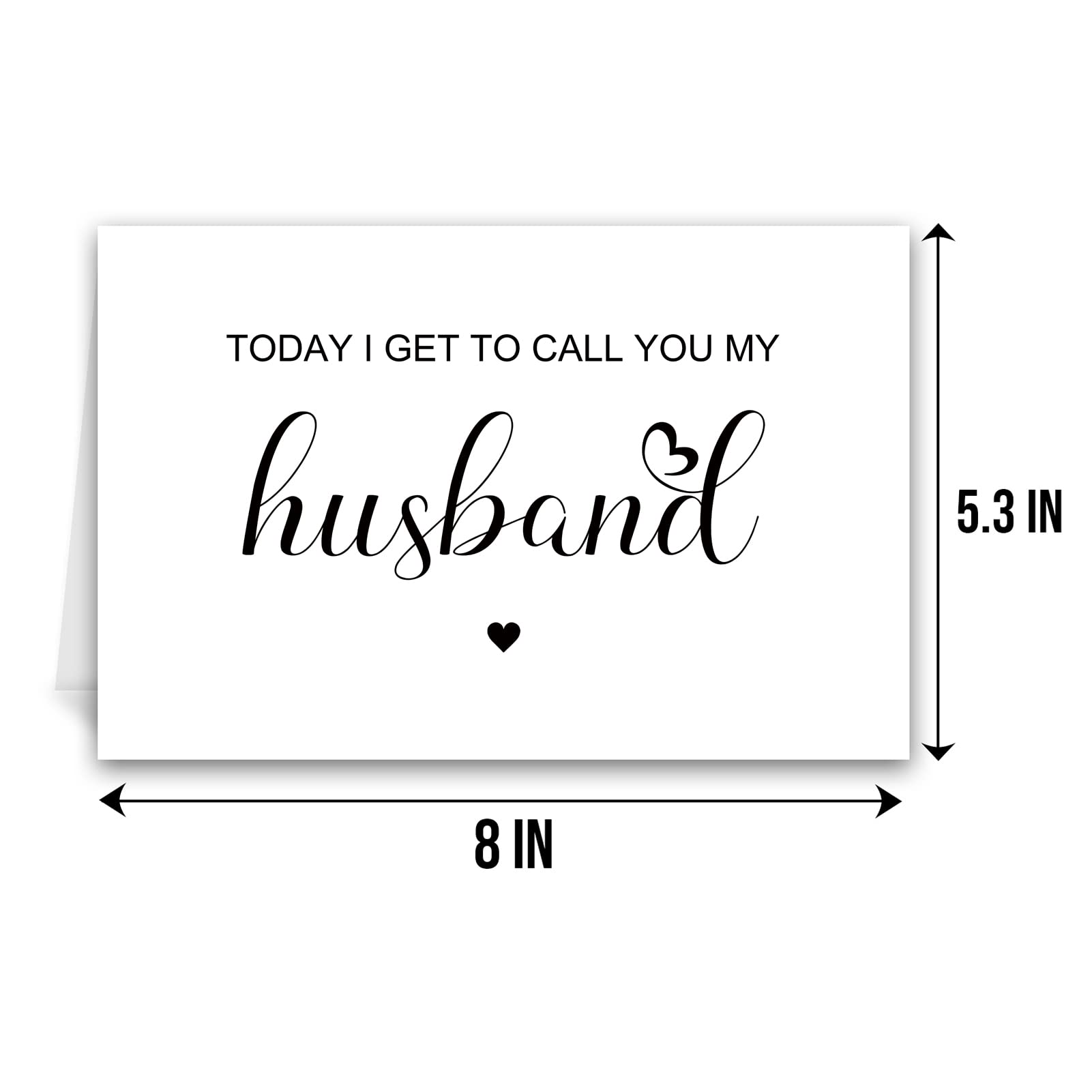 Qiliji Wedding Day Card for Groom from Bride, Husband Wedding Day Card, Husband Vow Card, Groom Gift from Bride, Today I Get To Call You My Husband Card