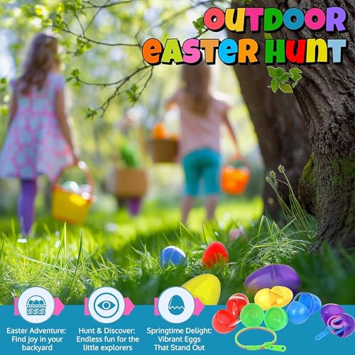 UpBrands 15 Toy Zipper Bracelets in Easter Eggs - Vibrant Pre-filled Easter Eggs with Toys inside for Boys & Girls - Perfect Basket Stuffers, Egg Hunt Prizes, and Birthday Party Favors for Kids