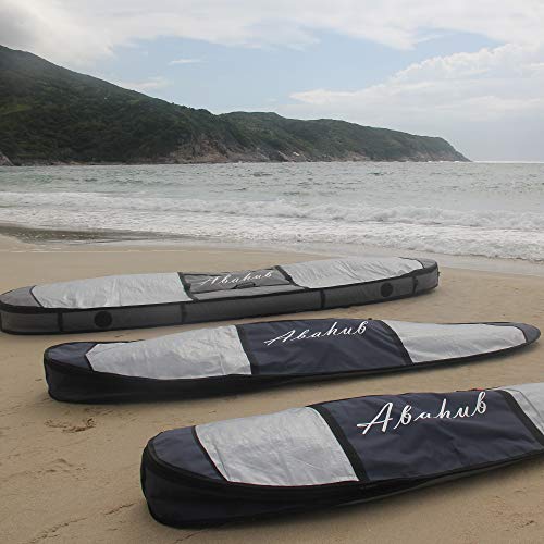 Abahub Premium 6'0 x 22 Surfboard Travel Bag, Foam Padded Surf Board Cover, Shortboard Carrying Bags for Surfing, Outdoor, Airplane, Car, Truck, DarkBlue…