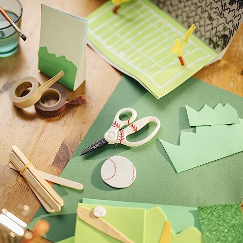 Fiskars® MVP Non-stick Pointed-tip Kids Scissors, Baseball (5 in.)