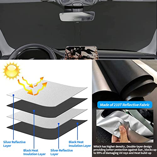 Moricere Windshield Sun Shade for 2011-2020 Jeep Grand Cherokee (NOT for Grand Cherokee L&Jeep Cherokee)