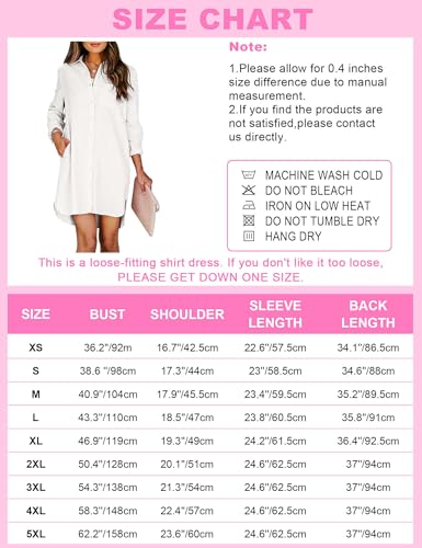 Aoudery Womens Button Down Shirt Dresses with Pockets Cotton Button Up Tunics Long Sleeve Solid High Low Blouse Tops-Cyan Blue-S