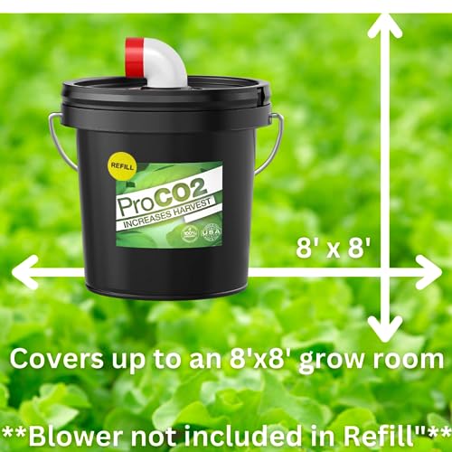 CO2 Boost for Indoor Grow Tent - Ready to Use - Natural Carbon Dioxide CO2 Boost for Indoor Grow Rooms - One XL CO2 Bucket Covers up to an 4'x4’ Area - Pro CO2 XL Bucket