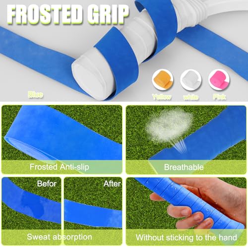 Guvixumi Pickleball Balls, Frosted Surface Pickleballs,Optic Green Outdoor Pickleball Balls,40 Holes Pickle Balls,8 Pack Outdoor Pickleballs with 8 Frosted Anti-Slip Overgrip