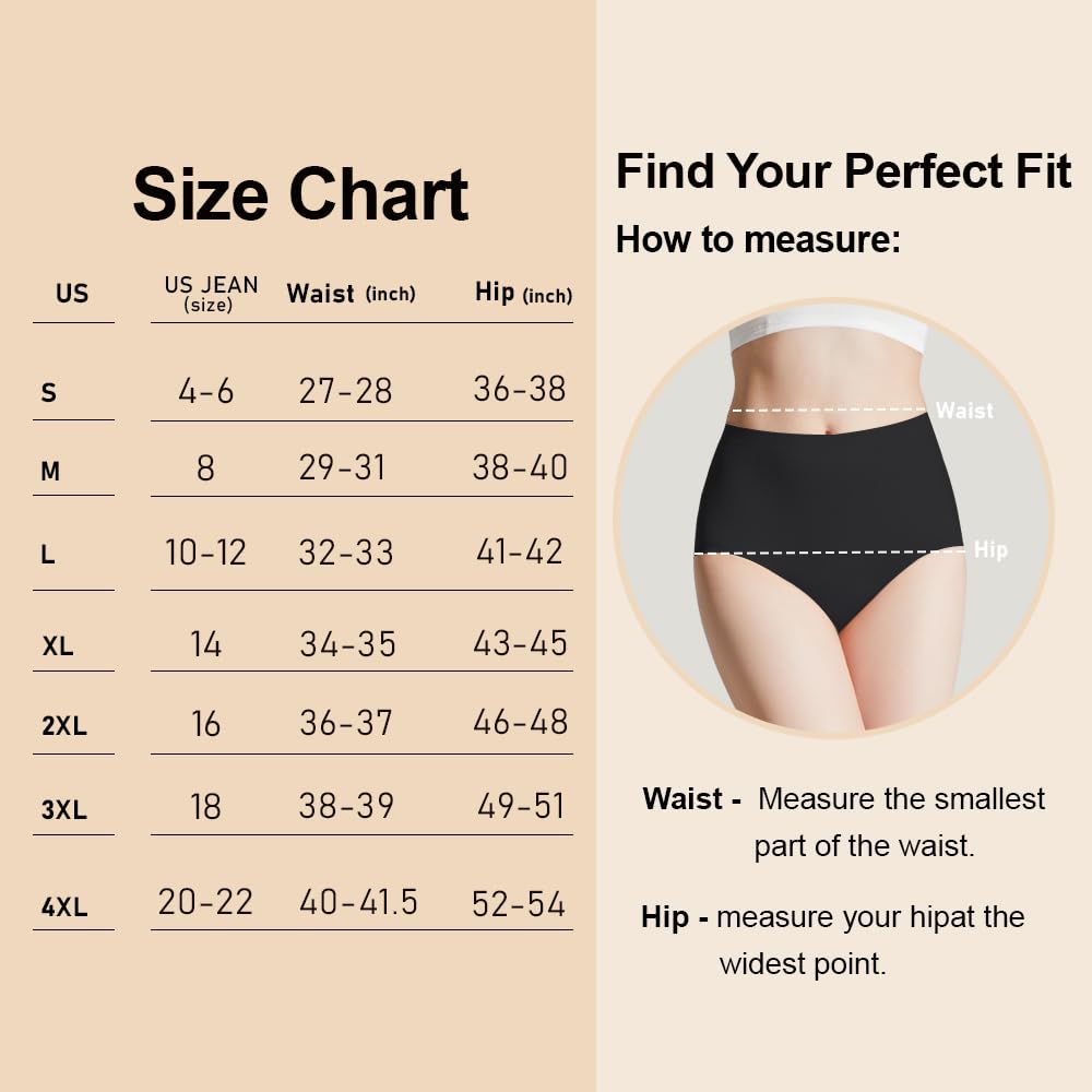 BATTEWA Incontinence Underwear for Women Seamless Washable, Leak Proof Underwear, High Absorbency Panties, Bladder Leak Underwear Protective Briefs 50ml,Black,Large