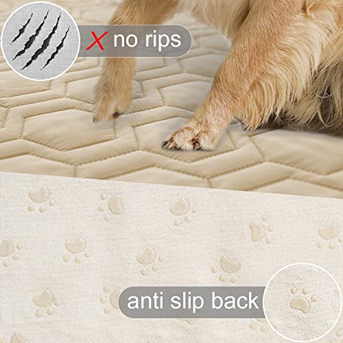 Tcksstex Waterproof and Non-Slip Dog Bed Cover and Pet Blanket Sofa Pet Bed Mat ,car Incontinence Mattress Protectors Furniture Couch Cover for Most Cats Dogs,Pets(30x70-Beige)
